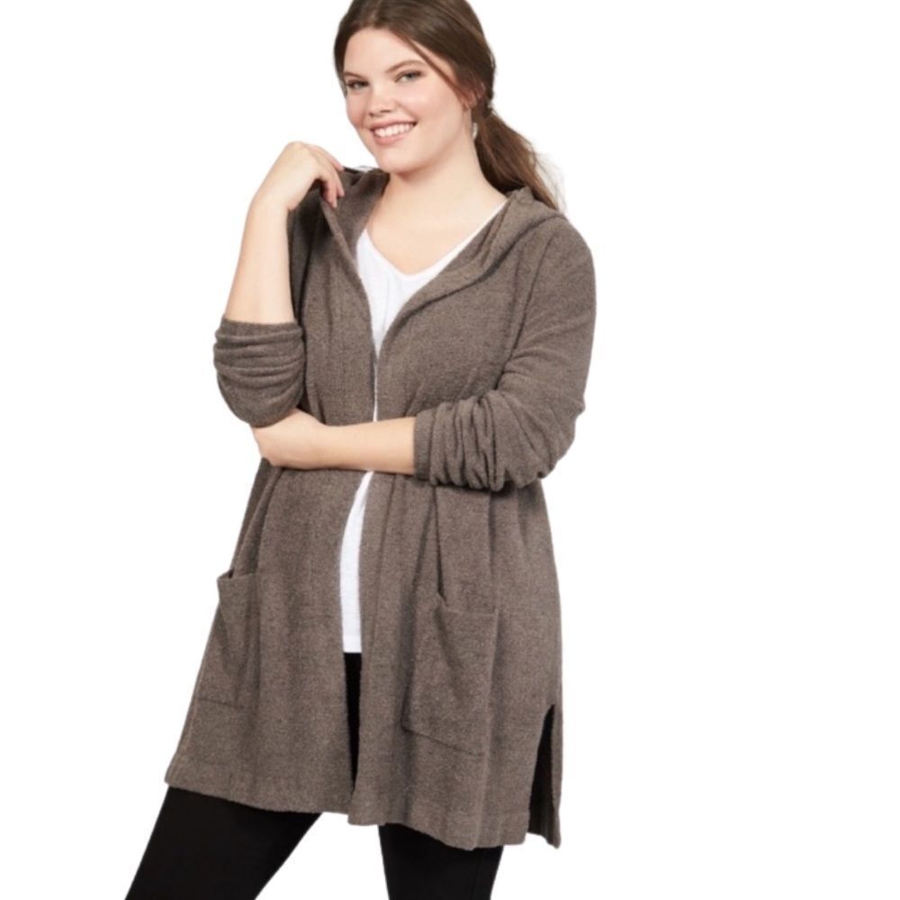 BAREFOOT DREAMS Cozychic Coastal Hooded Cardigan